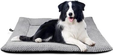 М'яке ліжко-матрац для собак та котів Onarway, 76x54 см, сіре, Sherpa, для середніх тварин