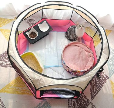 Клітка-переноска для котів Floving, складана, велика (XL), водовідштовхувальна, для дому та вулиці