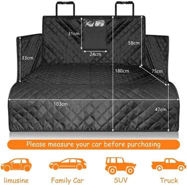 Чохол на сидіння для тварин Cargo-Liner XL Luxus: універсальний, нековзний, водонепроникний, 208x132 см