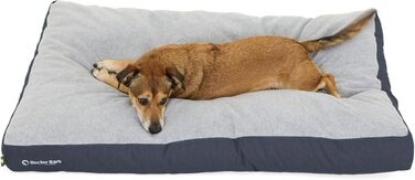 М'яке ліжко для собак середніх порід GreenLabel - зручне та миюче, 88x60 см, кобальтово-синій колір