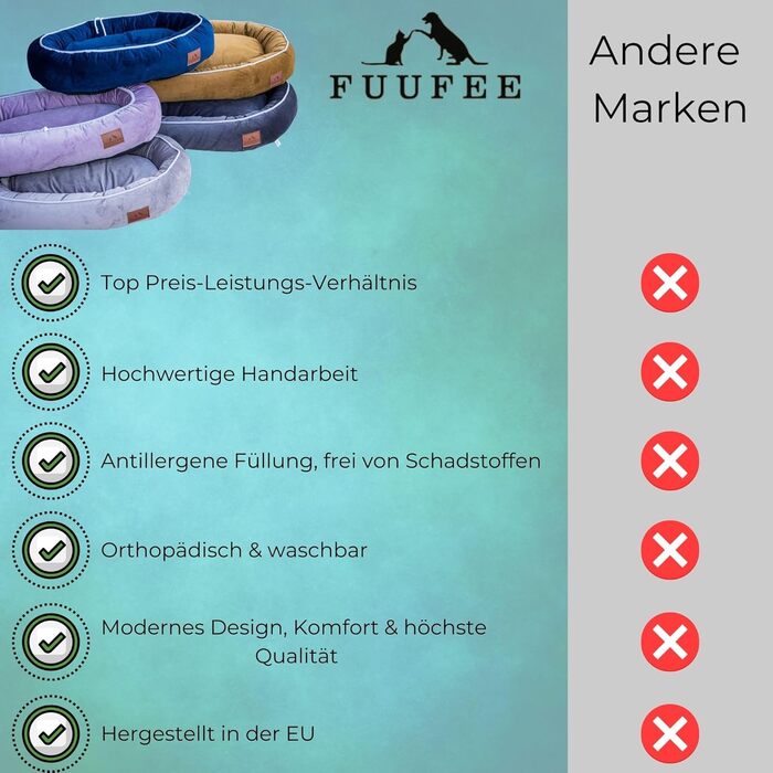 Ортопедичне ліжко для собак середніх порід 95x65 см Hazelnut (S 70x50 см, Зелений)