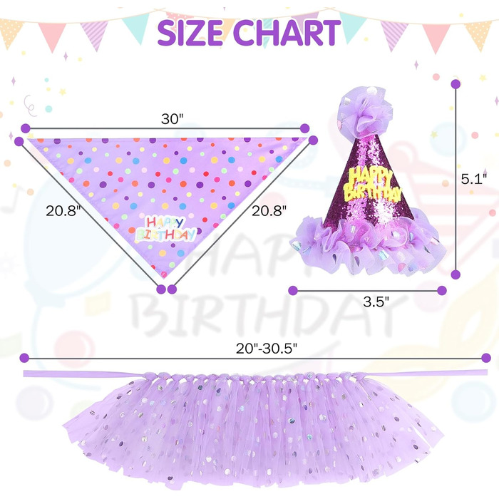 Сукня для собак SCENEREAL на весілля з банданою, комірцем-бантиком та короною, комплект для собак, дівчаток, цуценят, кошенят, аксесуари для вечірки, спідниця-тьюль, костюм для маленьких, середніх та великих собак, білий (весільний) (фіолетовий (день наро
