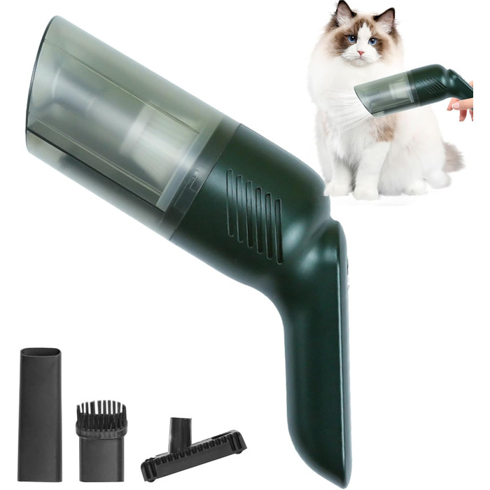 Бездротовий пилосос для шерсті тварин (собаки, коти) | Зйомний, багатофункціональний | Зелений