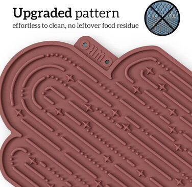 Лежак-іграшка для собак та котів OHMO Schleckmatte, 2 шт. - милий дизайн кактуса, силікон, 18x25.5 см (кораловий & вишневий)