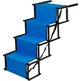 Східці для собак великих та маленьких порід, авто-рампа для собак, складана авто-рампа для собак, дивани або ліжка, неслизька, до 80 кг, блакитна