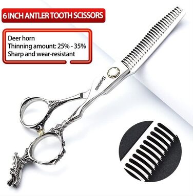 Професійні ножиці для перукарів Silber 440C, висока твердість, 6 дюймів (2 шт.)