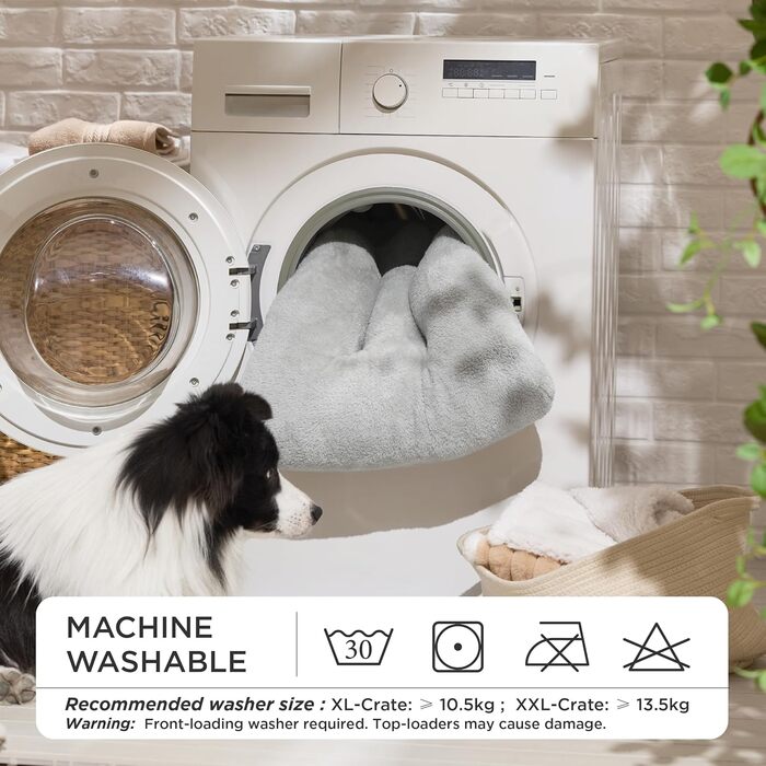 Килимок для собак BEDSURE XL - великий, з антиковзким дном, для собак великих порід, 104x69x8 см, сірий