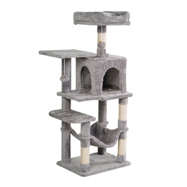 Кігтеточка для котів Aga, 36x46x110 см, сіра