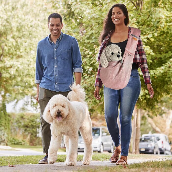 PETCUTE Сумка-переноска для собак, рожева, до 6 кг, з безпечним ременем, для прогулянок та активного відпочинку