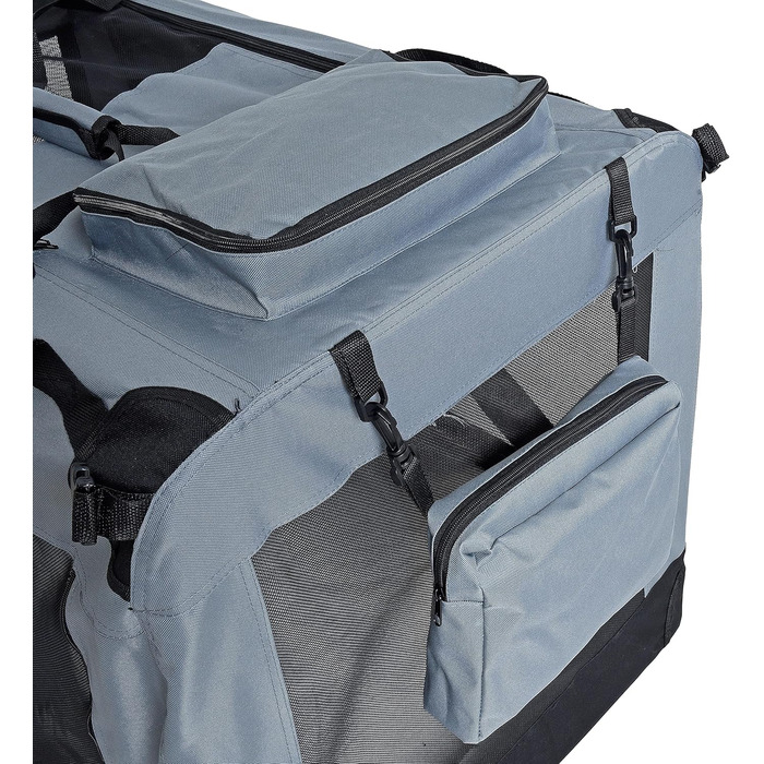 ESTEXO Клітка для собак, переноска для котів, дорожня переноска XXL сірого кольору