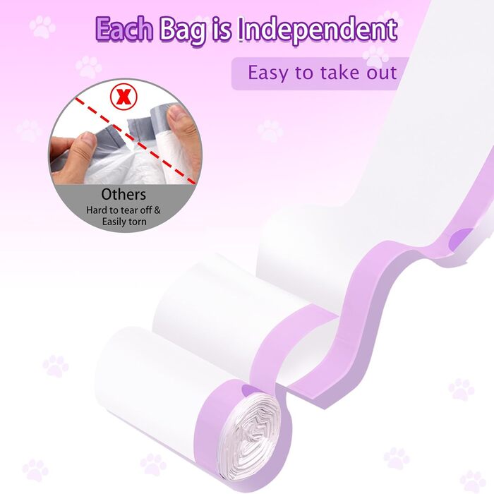 Вкладиші для котячого туалету Elzrghs з шнурком, сумісні з котячими туалетами 3/4, пакети для сміття, міцні, для автоматичних самоочисних туалетів, 50 шт.