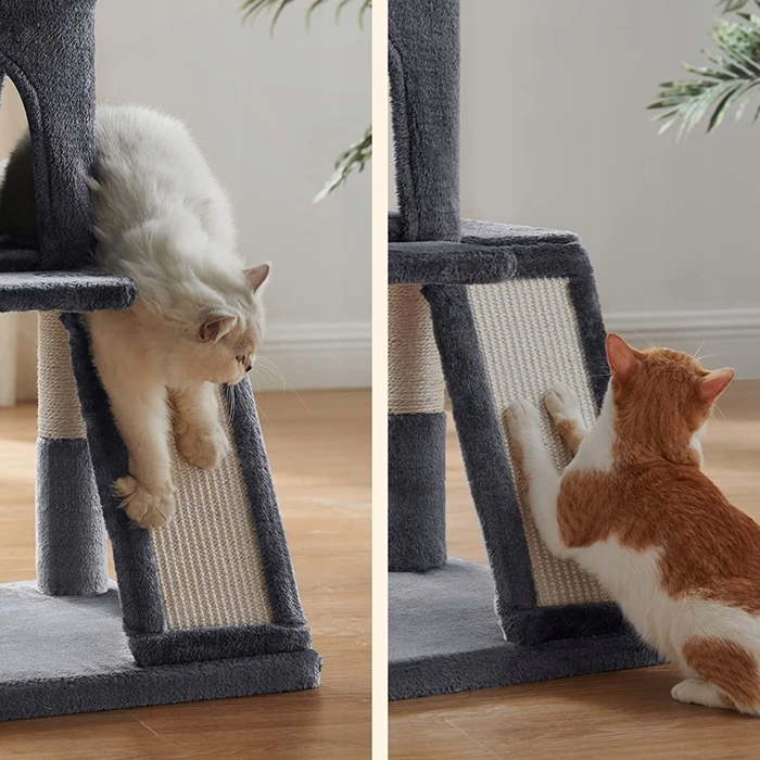 Когтеточка-ліжанка для котів, 96 см, темно-сіра