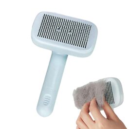 Щітка для собак, самоочисна, для вичісування підшерстка, масажна, для цуценят та кошенят, підходить для довгої та короткої шерсті