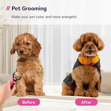 Професійна щітка для розчісування та видалення ковтунів для собак та котів, велика (рожева)