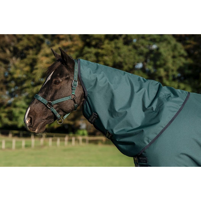 Посівна попона Horseware Amigo Ripstop 900D Lite (0г) для коней, Dynasty Green/Navy & Silver, 115 см (5'6