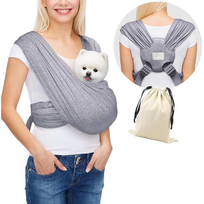 Сумка-переноска для собак, для маленьких собак, котів, з подвійним ременем на плече