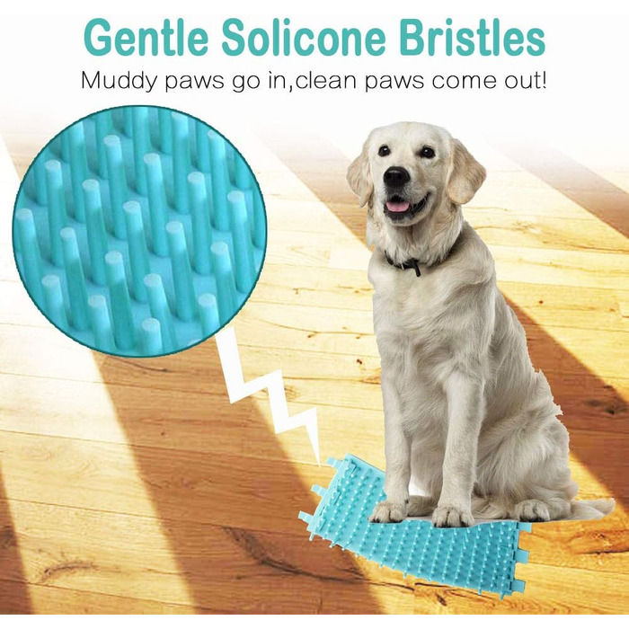 Очищувач лап для домашніх тварин Bealy – легко розібрати та встановити, щітка для лап собак Petite Bluegreen