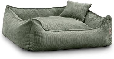 Gutekissen® Lucky: М'яке собаче ліжко - зручне та миється - для собак великих та малих порід (зелене, M - 80x65)