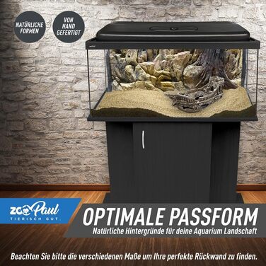 3D фон для акваріума та тераріуму Amazon, скеля, коріння, 100x40-60 см