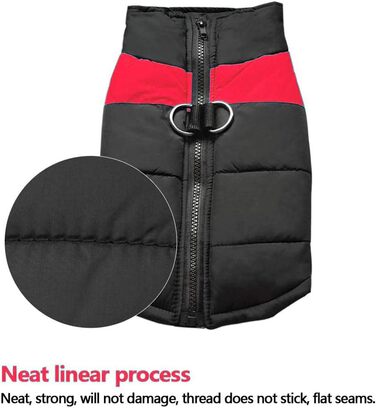 Водонепроникний зимовий пуховик для собак маленьких та середніх порід, теплий зимовий одяг для собак (червоний, XXL)