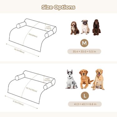 М'який лежак для собак та котів Avont знімний, великий, коричневий