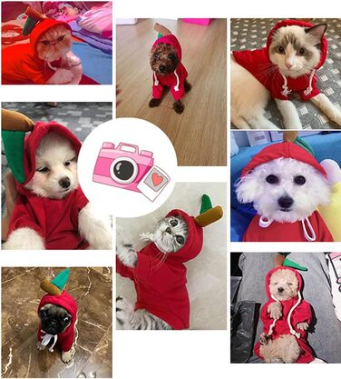 Худі для собак XIAOYU: теплий одяг для цуценят на осінь/зиму. Комбінезон з капюшоном, принт 