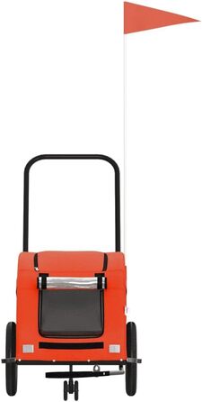 Причіп для тварин на велосипед, Оксфорд та залізо, для дому, оранжевий (125 x 52 x 53 см)