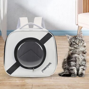 Рюкзак для тварин Kowaku: зручний переносник для собак та котів з вікном та ременем, чорний