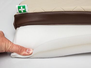 Ліжко для собак Hobbydog XXL Medico Lux, ортопедичне, штучна шкіра, чорне-сіре, 120x80 см