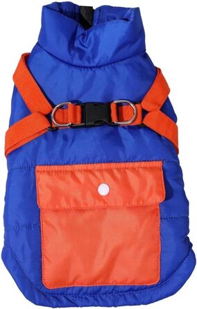 Легка та м'яка водонепроникна куртка для собак (Шиба-іну, Бульдог, Йоркширський тер'єр, Мопс), блакитна, розмір S