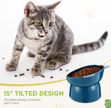 Набір мисок для котів Suclain з підняттям, форма ведмедика, анти-блювотні, для котів та маленьких собак, 12 шт.