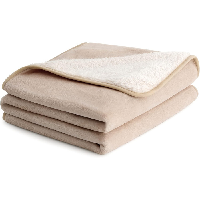 Водонепроникний коврик для собак LE SURE, великі породи - 100x80 см, Outdoor, миючий, з Sherpa Fleece, для собак та котів, (XL 127x152 см, кремовий)