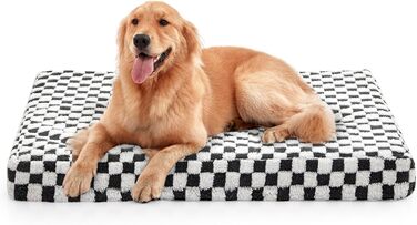 Ортопедичне ліжко для собак великих порід JOEJOY, 106,7 x 71,1 см, сірий колір, XL (42x28), знімний, пральний чохол, м'яке, сучасне ліжко з Memory Foam