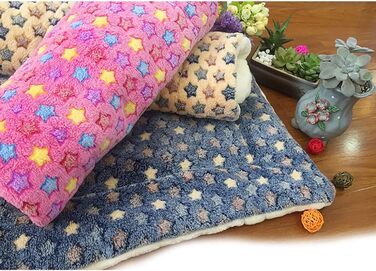 Практична килимок для домашніх тварин на літо - ковдра для собак та котів, 74x100 см, рожевий зірка