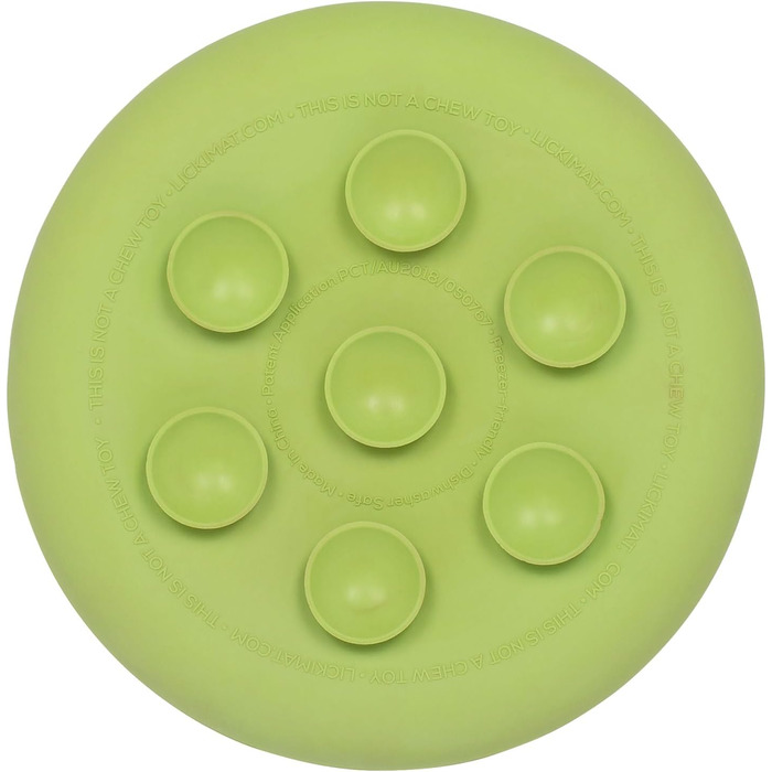 LickiMat UFO - годівниця для тварин, натуральний каучук, зелена, для повільного годування