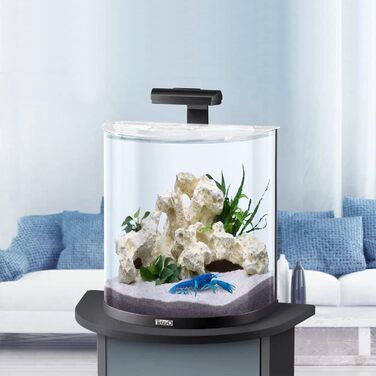 Акваріум Tetra Explorer Line 30 л, повний комплект, із вигнутою передньою стінкою, LED-освітленням, обладнанням, кормом і засобами догляду, чорний