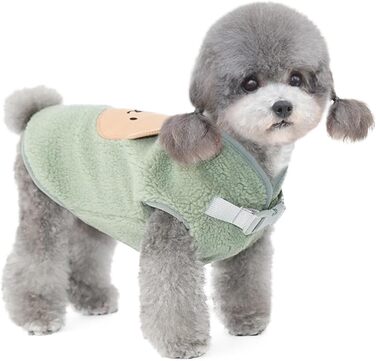 Теплий зимовий пуловер для собак маленьких порід (до 2.5 кг), зелений, розмір M