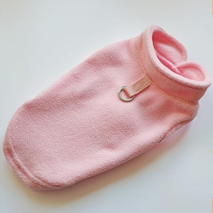 Тепла жилетка JACKO & CO для собак та котів з кільцем для повідка – м'яка, легка, дихаюча (XXL, Рожева)