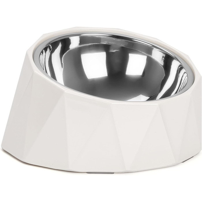 Підвищена годівниця для собак Belle Vous з мискою - 470 мл, нержавіюча сталь, протиковзна, без витоків, для собак та котів