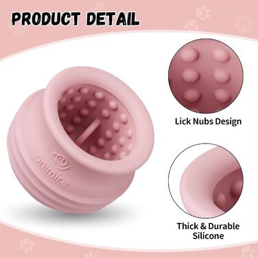 Іграшка-головоломка для собак з дозатором ласощів, інтерактивна, з силікону, BPA-free, рожева
