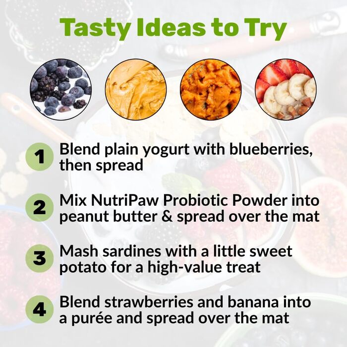 NutriPaw Килимок-іграшка для собак | Заспокійливий повільний дозатор корму для тривоги, нудьги та травлення | Без BPA, придатний для миття в посудомийній машині | Для ласощів, вологого корму та добавок (2 шт.) 2 упаковки