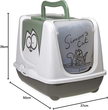 Туалет для котів Simon's Cat, пластиковий, 50×37×39 см