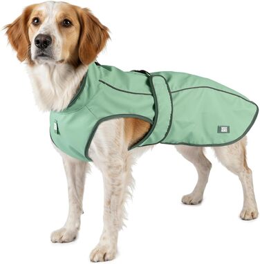 Водонепроникний дощовик для собак Max & Molly, M, Jade - спортивна куртка з регульованим поясом, світловідбиваючий, з отвором для шлейки