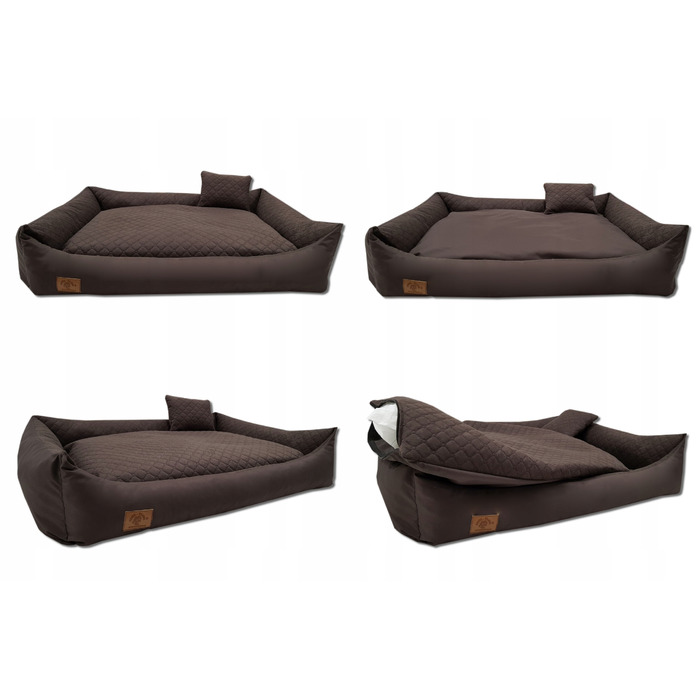 Плюшевий диван для собак Odol, сірий, 120 см x 80 см