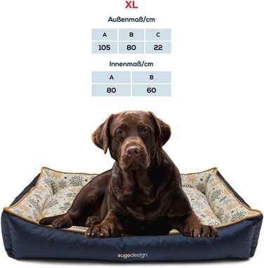 Водонепроникне ліжко для собак з бавовни та поліестеру: лежанка, софа з знімним подушкою, переносна сумка, 7 дизайнів, 3 розміри (S/M, XL), святковий дизайн (різдвяний)