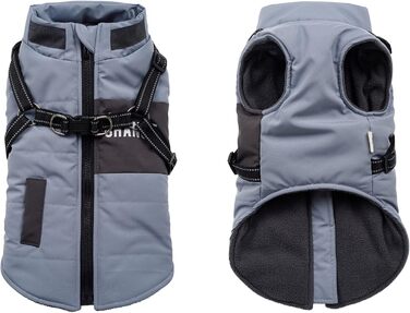 Зимовий одяг для собак: теплий одяг, куртка, жилет, одяг для цуценят, жилет для собак, одяг для собак маленьких та середніх порід, S, блакитний