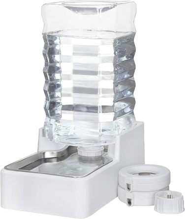 Автоматична поїлка для собак і котів MASOCAT 9 л, з нержавіючої сталі, BPA-free, гравітаційна, для середніх і великих тварин, біла
