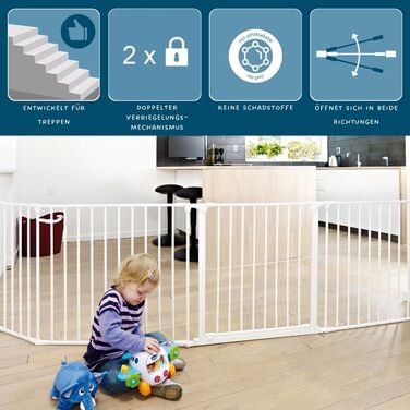 Захист для каміну/сходи/кімнати BabyDan Flex XXL, 90-350 см, Чорний, Данія - захист для дітей та домашніх тварин