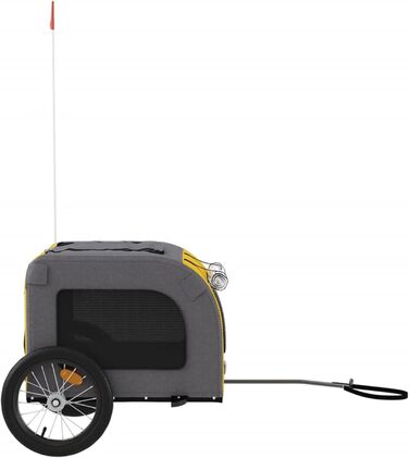 Фарм-причіп для собак Gecheer, чорний, з оксфордської тканини, 125x64x66 см, жовтий