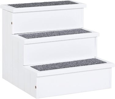 Сходи для собак PawHut 40,5x44,5x38 см білі